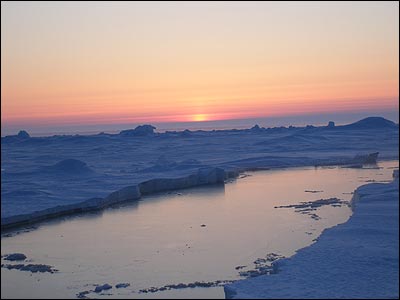 The average ice thickness fell by almost half a metre in some Arctic areas compared to the previous five winters